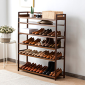 全楠竹门口置物架走廊简约鞋 架现代多层实木家用省空间鞋 柜收纳架