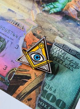 共济会Masonic胸针Illuminati光明会创意胸章兄弟会复古潮流配饰
