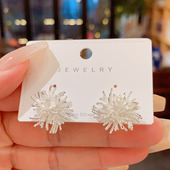 法式 轻奢风设计感烟花耳钉小众高级感韩系优雅气质百搭耳饰品批发