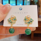 中国风新中式 耳钉女高级感花朵国潮宫廷风耳坠耳环气质耳饰品大气