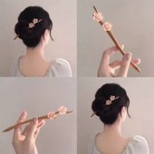 中国风韵味国风樱花朵发簪新中式 高J感盘发钗子气质发饰