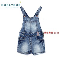 curlysue韓國(guó)牛仔休閑連體褲童裝