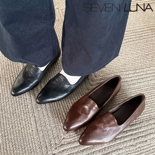 LUNA 极简百搭单鞋 国内正品 老钱风乐福鞋 女SLDQ098 2026春季 SEVEN