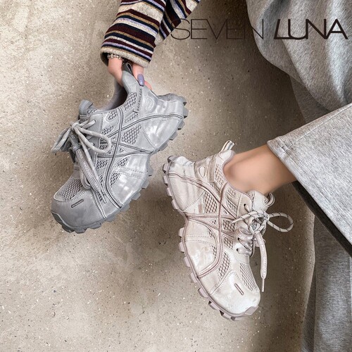SEVEN LUNA~国内正品2026春夏时尚厚底增高老爹鞋休闲鞋女SLH318