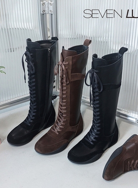 SEVEN LUNA~国内正品2025秋冬内增高骑士靴休闲高筒长靴女SLMO610