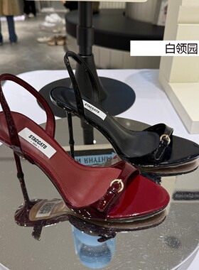 Staccato思加图~专柜正品2026夏季都市缪斯气质一字带凉鞋女H6510