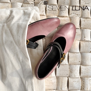 SEVEN LUNA国内正品~2026春法式温柔风玛丽珍鞋平底单鞋女SLWC801