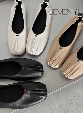 SEVEN LUNA~国内正品2025秋季巨软舒适芭蕾鞋奶奶鞋单鞋女SLMK370