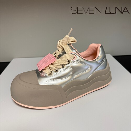 SEVEN LUNA~国内正品大头丑萌鞋厚底增高百搭休闲鞋板鞋女SLH182