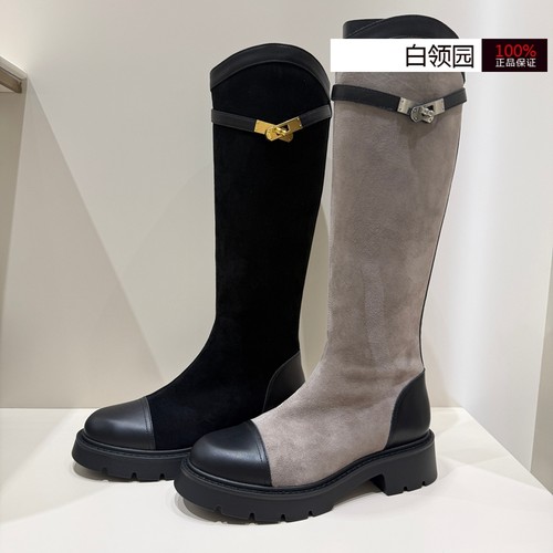 tigrisso蹀愫专柜正品2025秋冬厚底骑士靴高筒长靴女TA65717-52