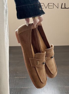 SEVEN LUNA国内正品~2026春季复古老钱风乐福鞋平底单鞋女SLMK536