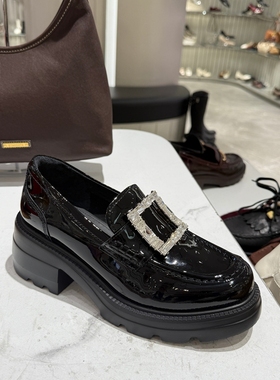 Staccato思加图~专柜正品2026春方糖爵士乐福鞋厚底小皮鞋女EEZ07