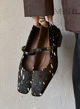 SEVEN LUNA~国内正品2025秋季法式玛丽珍鞋一字带单鞋女SLQY760