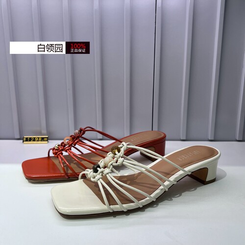 Joy&Peace真美诗专柜正品2025夏季时尚气质系带高跟凉拖鞋女YXQ12