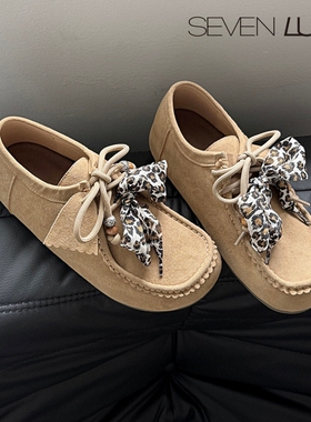 SEVEN LUNA~国内正品2025秋冬复古勃肯鞋舒适休闲乐福鞋女SLMK505