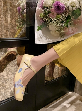 SEVEN LUNA~国内正品2025春新中式国风玛丽珍鞋粗跟单鞋女SLMK625