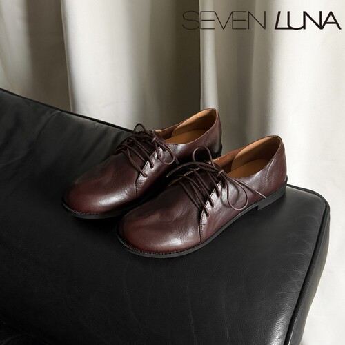 SEVEN LUNA~国内正品2026秋季英伦风乐福鞋小皮鞋平底单鞋SLDQ576