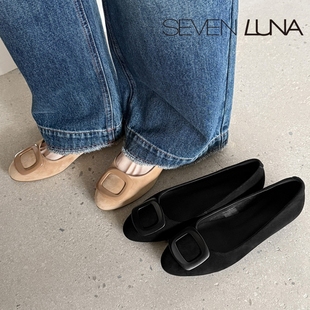SEVEN LUNA国内正品~2026春季法式温柔浅口内增高单鞋女SLDQ070