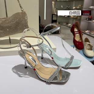 薄荷苏打一字带高跟凉鞋 2026夏季 女EBB65 专柜正品 Staccato思加图