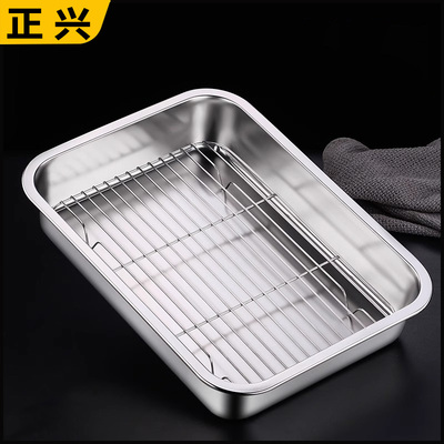 不锈钢长方形漏油网盆沥水沥油盆
