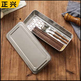 304不锈钢筷子篮家用沥水篓消毒柜筷子盒笼置物架平放餐具收纳盒