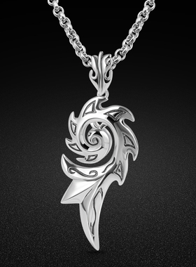 男士日韩风纯银饰品吊坠项链现货