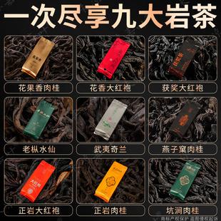 武夷山岩茶叶品鉴装 试喝组合肉桂水仙大红袍乌龙特级小泡包特级红