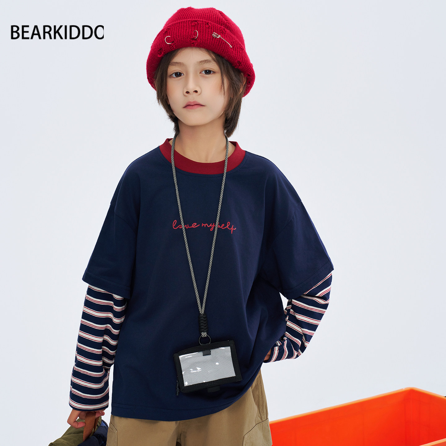 美式街头风男童假两件T恤男童春秋季新款柔软宽松上衣中大童体恤,童装/婴儿装/亲子装,T恤,淘宝优惠券,粉丝福利购,淘宝优惠卷