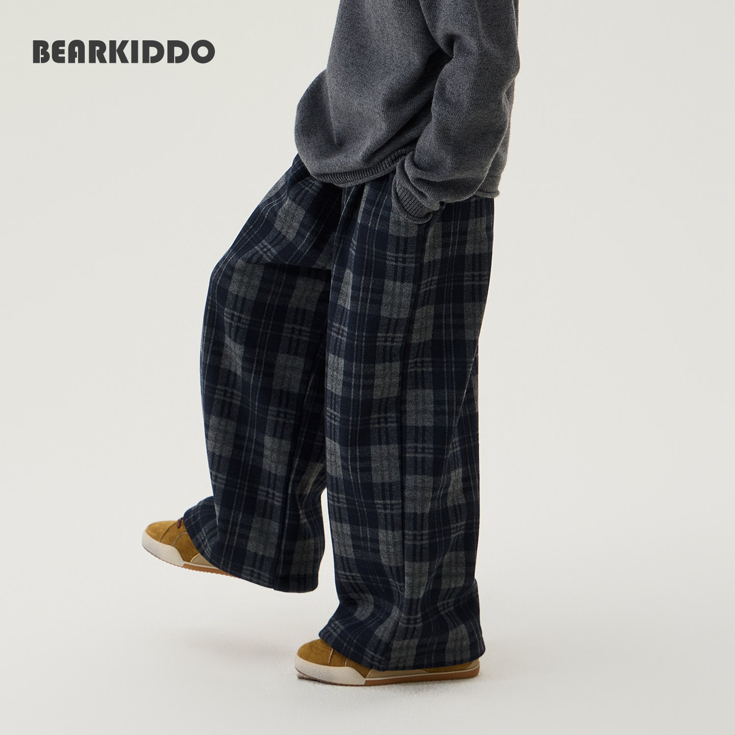 秋冬男童加厚宽松格子加绒直筒裤儿童新款保暖休闲长裤中大童柔软,童装/婴儿装/亲子装,裤子,淘宝优惠券,粉丝福利购,淘宝优惠卷