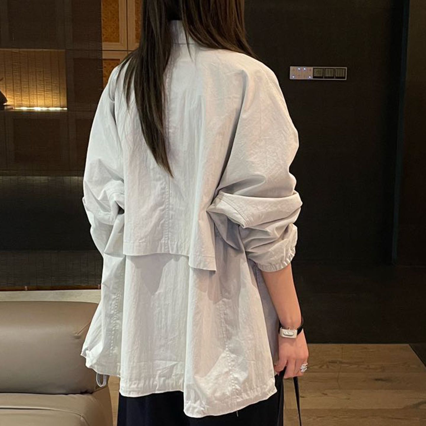 立领宽松显瘦长袖外套女上衣