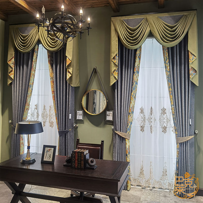 欧式复古窗帘遮光布艺客厅卧室高级感定制窗帘法式高端美式轻奢风,居家布艺,定制窗帘,淘宝优惠券,粉丝福利购,淘宝优惠卷
