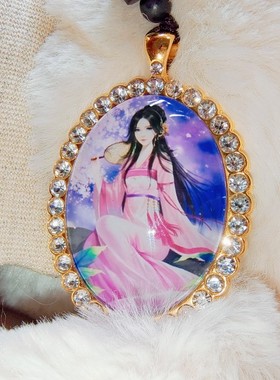 浮生阁 原创手绘 九尾狐款式 挂坠 项链 吊坠 白狐 唯美毛衣链款