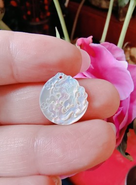 浮生阁 山海经九尾狐系列 小仙狐贝母挂件 月下狐影 属于你的狐