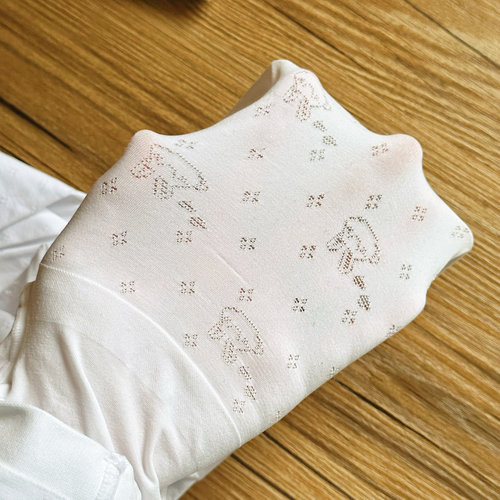 5-7岁7-9岁春夏款可爱小兔子花纹白色儿童连裤袜纯色外贸舞蹈袜