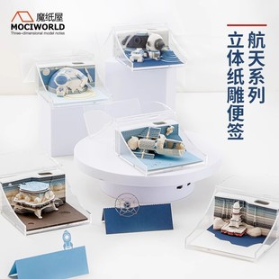 魔纸屋太空航天系列3D立体纸雕创意便签纸长征五号模型定制礼物
