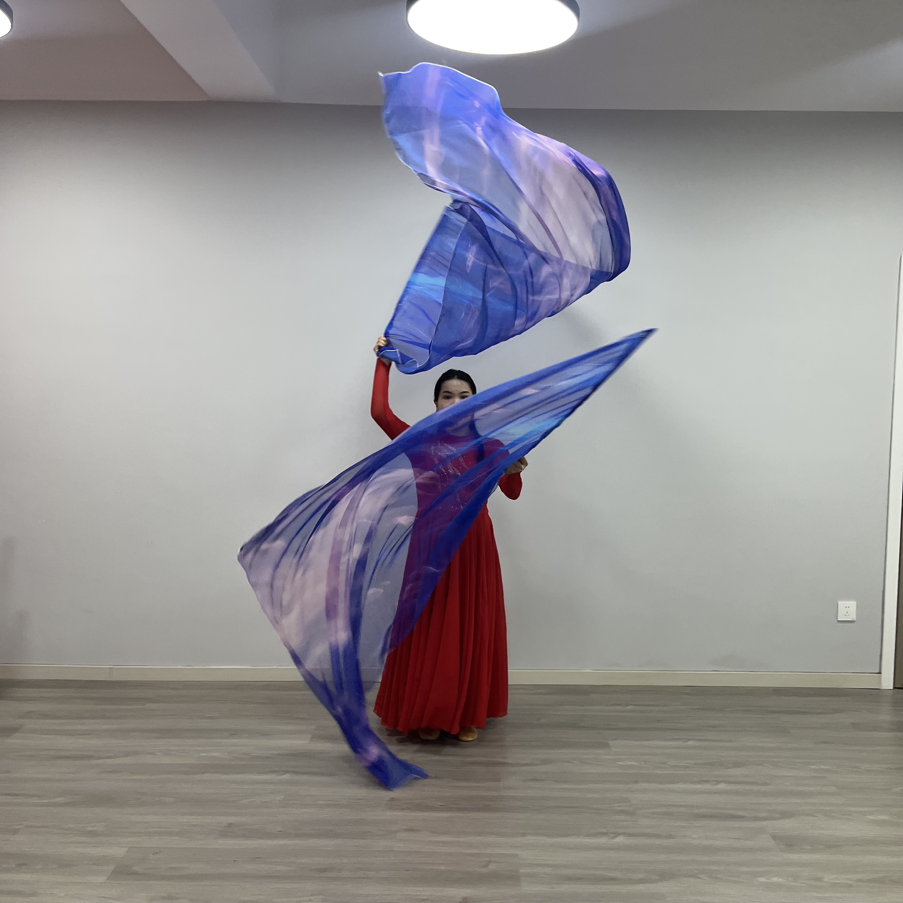 新款紫色羽毛崇拜旗敬拜赞美旗