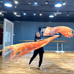 经典舞台演出服饰火焰旗彩色纱巾赞美旗运动会崇拜旗厂家批发