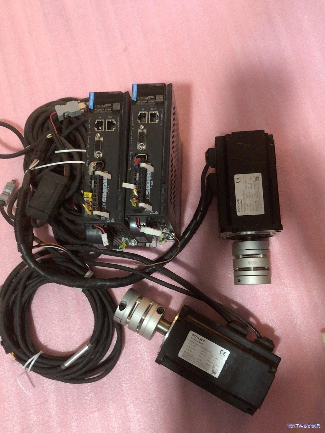 汇川总线伺服750w，带电池编码线动力线齐全，口罩机拆机议价商品