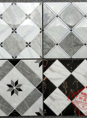 灰色300X300厨房卫生间阳台现代灰抛晶闪粉防滑砖 墙面砖地板砖