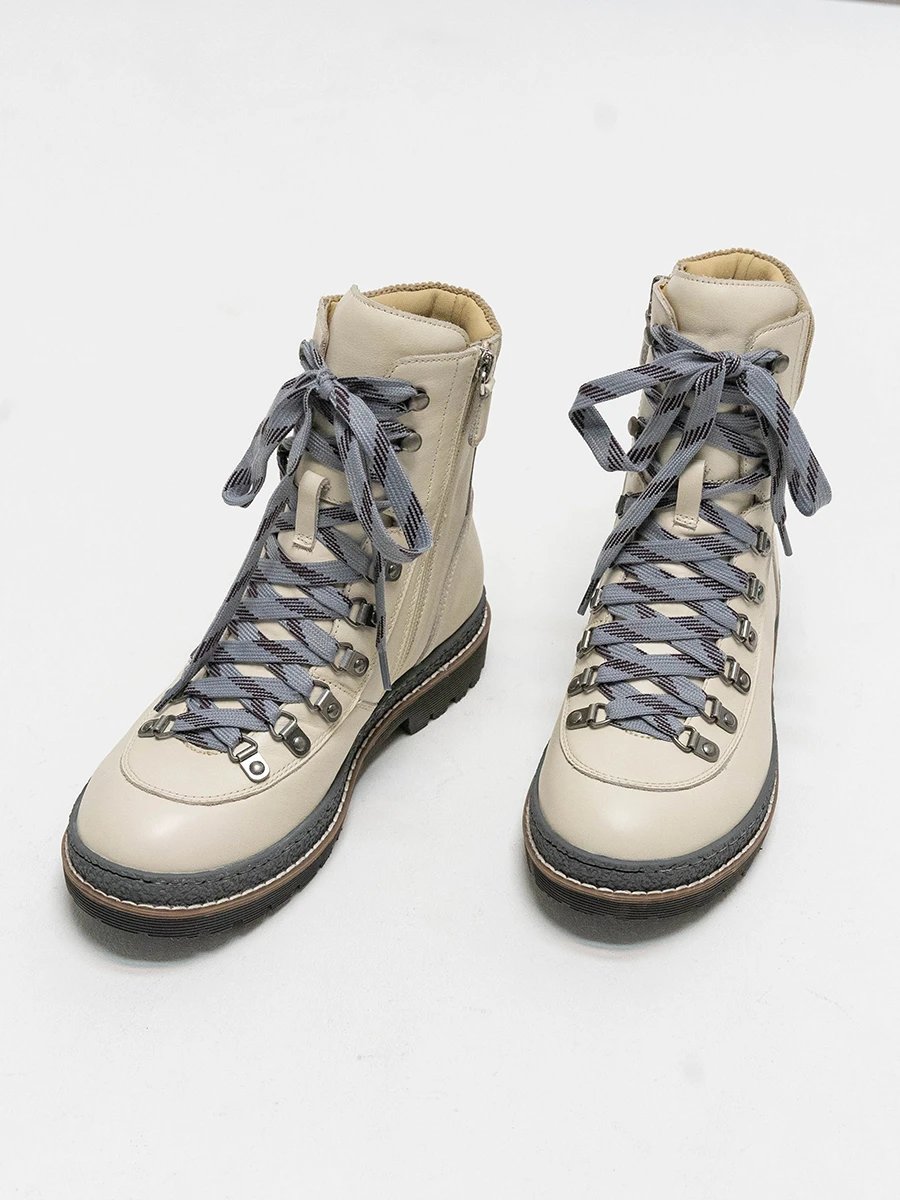 意奢 定制头层牛皮内里小羊皮登山靴马丁靴  轻