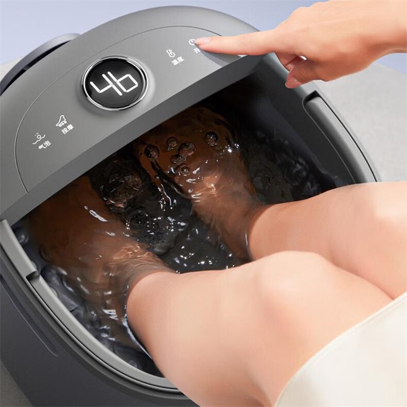 海尔电动足浴盆脚底仿真3D按摩可拆卸按摩盘银离子抗菌材质J521H