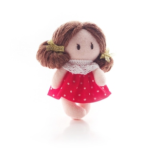 包邮布偶记手缝布艺娃娃玩偶手工小挂绳定制成品