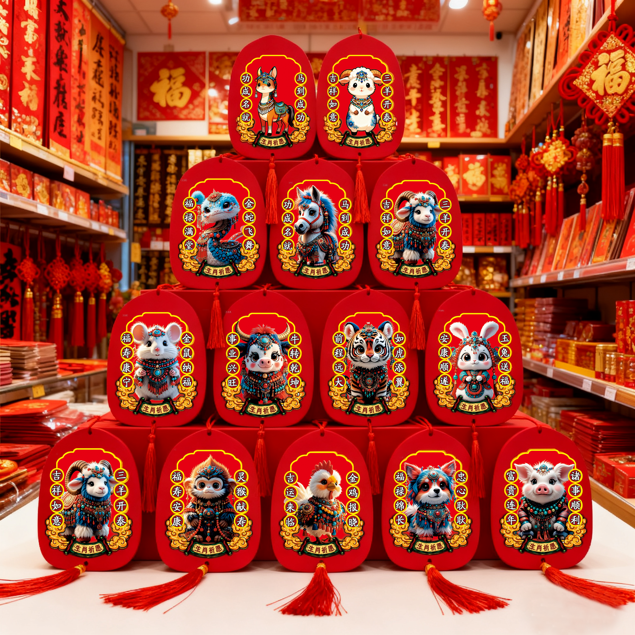 2026马爆款十二生肖中考高考逢加油励志学生上岸椭圆祈愿木牌考试,家居饰品,装饰挂牌,淘宝优惠券,粉丝福利购,淘宝优惠卷