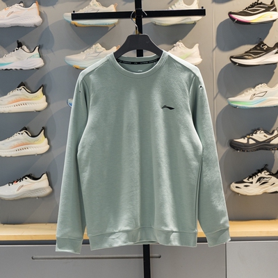 李宁卫衣男子2026春季新款健身系列吸汗舒适针织套头上衣AWDW065