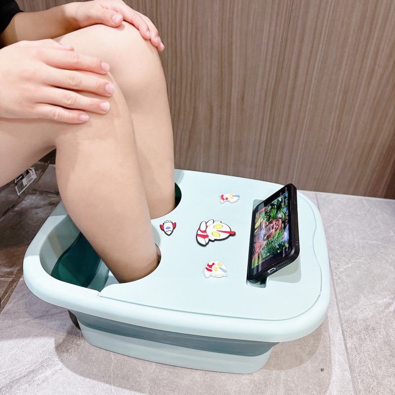 卡通可折叠塑料泡脚桶深桶儿童