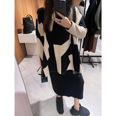 LANGBOOM  等了N年终于出新了 气质超好套头针织毛衣斗篷外套