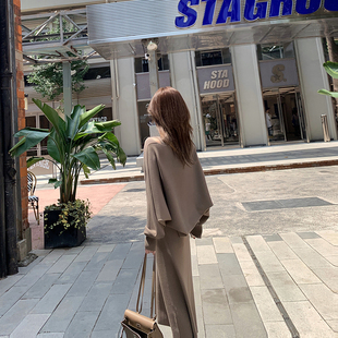 套装 LANGBOOM 外套 舒服自在百搭背心连衣裙长袖 慵懒ROW风