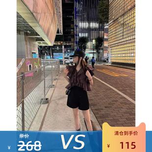 【清仓特价 不退不换】  比例好身材 设计款层次感蛋糕衫衬衫上衣