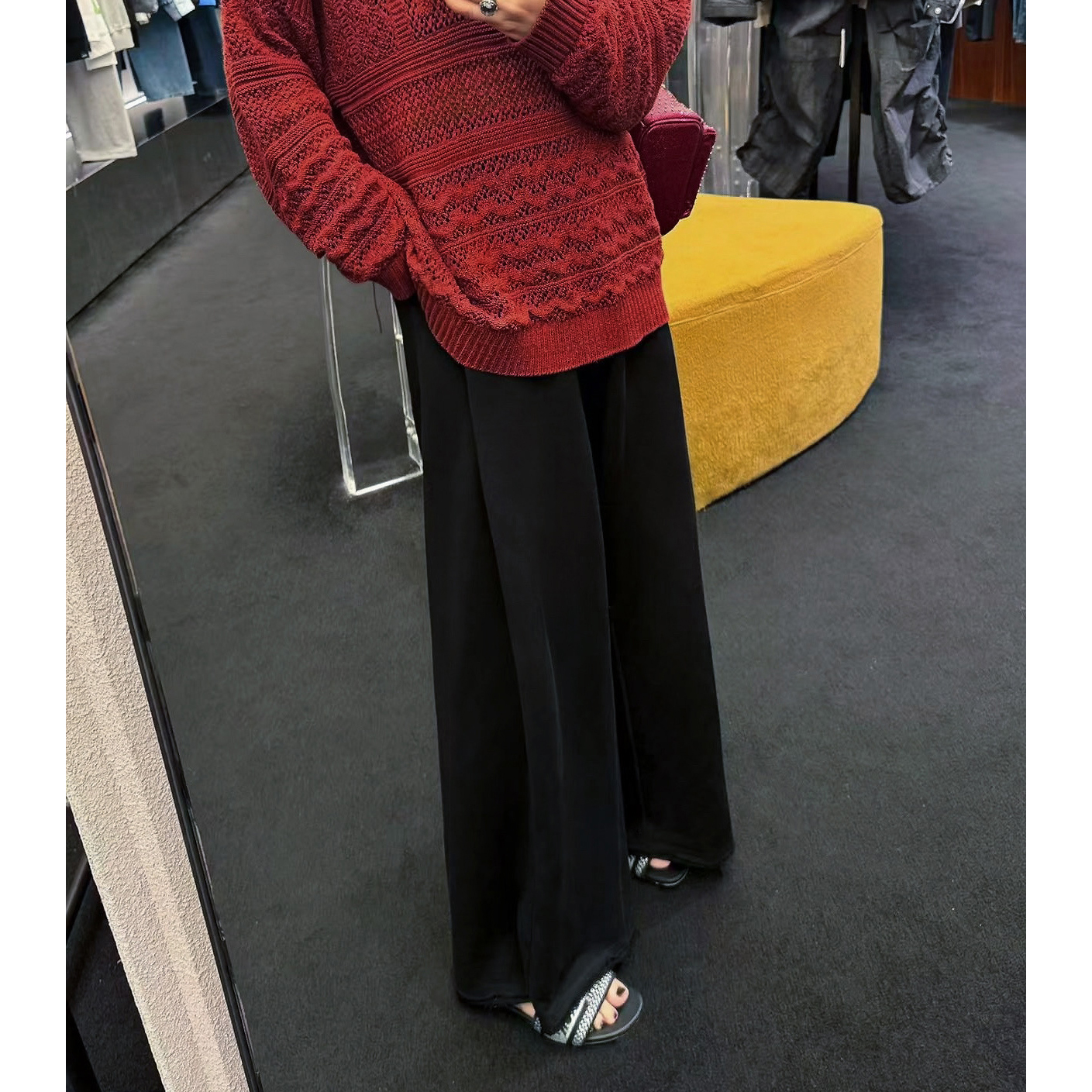 LANGBOOM  人手bi备款 都入起来 设计感超舒适松紧腰休闲裤长裤