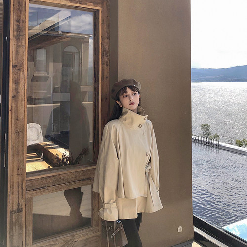 轻便短款风衣外套设计通勤